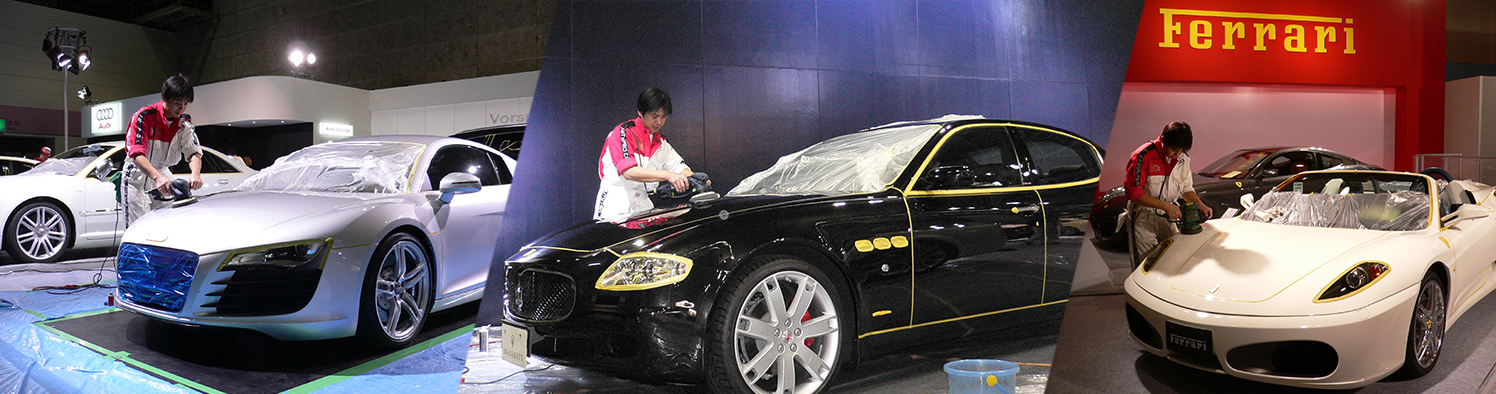 ���[�^�[�V���[�ł̃R�[�e�B���O���̎ʐ^